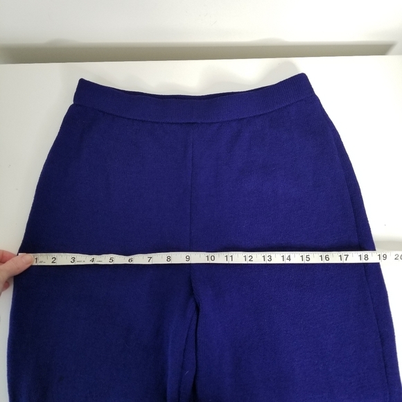 St. John Collection Royal Blue Knit Santana Dress Pant Size 4 Wool Blend - Picture 8 of 12